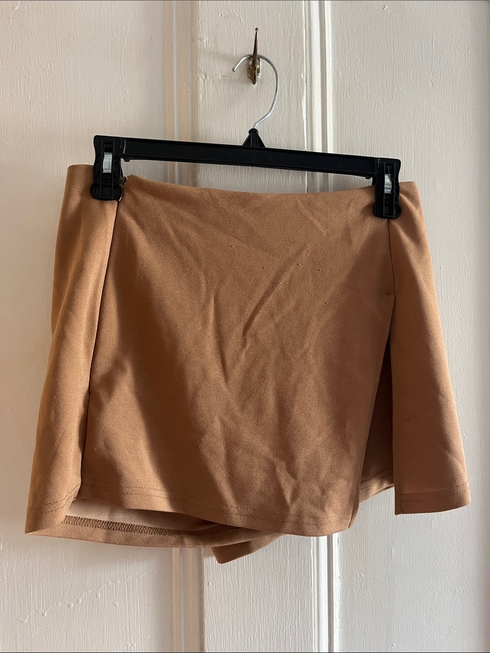 SHEIN Tan Mini Skort with Wrap Front